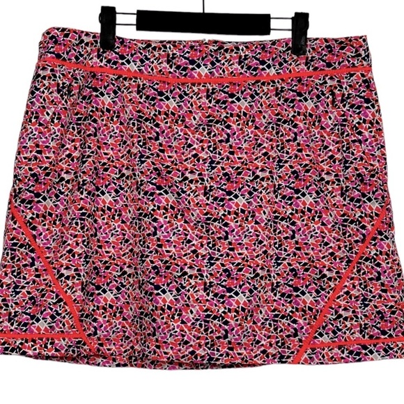 LADY Hagen Plus Size Multi Mosaic Print Active Athleisure Golf Stretch Skort 14 - Picture 2 of 8